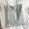 Bolsa de Ombro em Lona 2026 Novo Estilo Coreano Moda Estampada Artística Bolsa de Ombro Grande Capacidade Bolsa para Alunos Aula Reforço