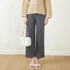 Pantalones casuales de primavera y verano para mujer, plisados, sencillos, sueltos, cómodos, elásticos, Miyake, pantalones rectos adelgazantes de cintura alta clásicos