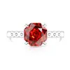 Transmissão ao Vivo Joia Colorida Mais Vendida Diamante de Alto Carbono Corte Rosa Favo de Mel Anel para Mulheres, Anel Versátil da Moda Banhado a Ouro, Atacado de Peça Única