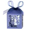Caja de Dulces Grabada con Láser para Cumpleaños de Niños Caja de Dulces con Cinta Personalizada Caja de Dulces con Forma de Hoja Hueca en Stock
