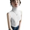 Primavera y Otoño Nuevo Top sin Mangas con Camiseta Básica Estilo Extranjero Malla Camisa Europea
