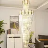 Nuevo Candelabro de Cristal Postmoderno, Villa Dúplex Atmosférica, Candelabro para Sala de Estar, Lujoso para Toda la Casa