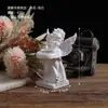 Portavelas de Ángel Alado Retro Vintage de Pie Estilo Europeo para Fiestas, Restaurantes, Salas de Estar, Decoración de Atmósfera Romántica