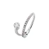 Anillo de Zirconita Meteoro Colgante Diseño de Explosiones Vivas Alrededor de Anillo de Doble Estrella Moda Anillo Articulado de Estrella de Cinco Puntas