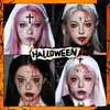 Pegatinas Faciales de Halloween de Alta Gama con Aspecto Elevado, Pegatinas de Tatuaje Cicatriz Coloridas de Monja, Pegatinas Atmosféricas, Calabazas Aterradoras, No Tóxicas