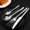Cuchillo, Tenedor, Cuchara, Cucharilla de Té de Acero Inoxidable 304, Cuchara para Postre Doméstica, Vajilla de Estilo Occidental para Hotel, Cuchara para Sopa de Alta Calidad