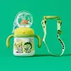 Copo com canudo, formato de baleia, térmico, bico spray, para uso doméstico, copo de beber, copo de bebê, copo de água para crianças, adequado para jardim de infância