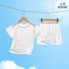 2568 Nuevo Traje de Verano para Bebé Flor Ardiente Fresco de Manga Corta y Shorts Pijama para Recién Nacidos Niños y Niñas Ropa de Bebé