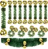 Artículos Populares Transfronterizos: Bolas Pintadas, Lazos de Cadena de Aguja de Pino, Bolas Electroplateadas, Bolas Decorativas, Bolas Onduladas Mate y Brillantes, 15 cm de Largo
