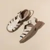 Sandalias Romanas Baotou para Mujer 2025 Nuevos Zapatos de Plataforma de Verano con Tacones Altos Gruesos, Zapatos Retro de Jaula de Cerdo Tejidos Calados