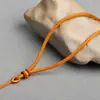 Lanyard simples de corda lisa com pingente joia Pingente vivo de jade corda de carga alta corda de nó plano trançada à mão fivela