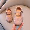 Sapatos de Princesa para Meninas, Sapatos de Couro Macio Estilo Britânico para Meninas Pequenas, Atacado Primavera 2025 Sapatos Vazados para Crianças Pequenas de 1 a 7 anos