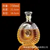 Botella de vino de vidrio blanco cristal 750ml botella de vino extranjera 500ml botella de vino tinto whisky brandy botella de vino vacía procesamiento