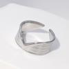 Anillo de acero de titanio con personalidad de nicho para hombre, estilo europeo y americano transfronterizo, resistente a la decoloración, anillo abierto simple de acero inoxidable, venta al por mayor