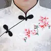 Ropa nueva de primavera y verano para niños, cheongsam retro mejorado para niñas, algodón jacquard con flor de posicionamiento, cheongsam