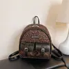 Mochila con Estampado de Leopardo Transfronteriza Moda Femenina Nicho Mate Retro Estudiante Bolsa Escolar Moderna Ligera Mochila de Viaje