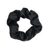 Elástico de Cabelo Preto Simples, Faixa de Cabelo Elástica Color Sólida Fofa para Mulheres, Não Danifica o Cabelo, Scrunchie de Cetim, Tamanho Grande para Cuidados com o Cabelo