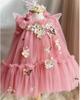 Vestido de Comércio Exterior para Meninas 2026 Novo Malha Floral Bufante Tule Asa de Borboleta de Bebê Vestido de Princesa Transmissão ao Vivo Dropshipping