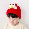 Gorro de bebé otoño e invierno coreano nuevo para hombre y mujer para niños protección para las orejas lindo gorro de lana chupón de bebé gorro de ojos grandes