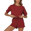 Beize 2022 Ropa Europea y Americana para Mujer Primavera y Otoño Nuevo Conjunto Deportivo de Dos Piezas con Tops y Shorts para Mujer Estilo Europeo y Americano