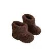 Botas de Nieve para Niñas 2026 Invierno Nuevo Estilo Botas de Piel con Felpa para Niños Botas Cortas Cálidas Botas de Algodón para Niñas Pequeñas Bebé
