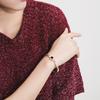 Pulsera Yunyao de Oro Rosa 18K con Números Romanos para Mujer, Pulsera Sencilla y Personalizada de Acero de Titanio, Accesorios Clásicos al por Mayor