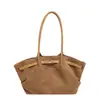 Bolsa Feminina Casual de Grande Capacidade 2026 Outono/Inverno Nova Bolsa de Mão Vintage em Camurça Bolsa de Ombro para o Dia a Dia