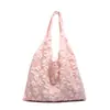 Bolsa de Lona, Bolso Nuevo Estilo Verano, Bolso Sencillo de Lona, Bolso de Hombro con Encaje Floral, Bolso de Mano, Bolso de Mano Artístico