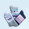 Calcetines Personalizados Primavera y Otoño para Mujer Calcetines Bordados de Dibujos Animados Tendencia de Letras Calcetines Deportivos Calcetines para Estudiantes