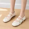 Mary Janes Femininas 2026 Novas Bico Aberto Laço Duplo Fino Bico Redondo Raso Brilhante para o Dia a Dia de Meninas