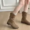 Botas Maillard Martin para Mujer 2026 Verano Nuevas de Moda Suela Gruesa Media Pantorrilla Botines Vaqueros Occidentales y Botas de Jinete