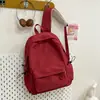 Mochila Escolar Estilo Nuevo para Estudiante Universitario Versión Coreana Ins Gran Capacidad Color Sólido Simple Mochila para Estudiante de Secundaria