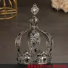 Castelo Coroa Fronteira Europeia Decoração de Bolo de Aniversário Rei Vintage Adorno de Cabeça Preto Barroco Ornaments de Confeitaria