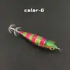 8cm Gamba de Madera Luminosa Anzuelo para Calamar Nivel Láser Luminoso Gamba Impresión UV Señuelo Falso