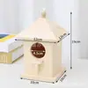 Nido para Pájaros al Aire Libre Caja de Cría de Loros Nido Colgante Jaula para Pájaros Caja Pequeña de Madera Madera Maciza Caja Cálida de Incubación Comedero para Pájaros al Aire Libre