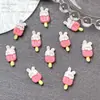 Super Mini Resina DIY Joyería Accesorios para el Cabello Hecho a Mano Material de Pegamento de Crema Funda para Teléfono Móvil Parche para Pasador Serie de Conejitos Lindos