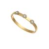 Vintage Britânico Nicho Personalidade Elegante Textura Listrada Design Floral Anel de Renda Pulseira de Aço Titânio Lançamento Fino