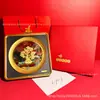 Novo Ornamento de Árvore da Fortuna Estilo Chinês Jade Dourado Casa Cheia Pintura 3D Ornamento de Ouro Puro Presente de Inauguração Venda por Atacado Disponível