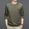 Nueva Camiseta de Manga Larga para Hombre Otoño e Invierno 2025 Sudadera de Cuello Redondo Camiseta Base Casual de Otoño Estampada para Hombre Venta al por Mayor