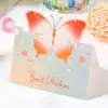 Tarjeta de Felicitación Estilo Ins Transfronterizo Color Morandi Mariposa Estéreo Floristería Navidad Bendición Creativa Tarjeta para Empaque de Regalo