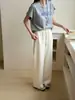 Pantalones Casuales de Pierna Recta Estrecha Adelgazantes, Holgados, con Cordón, de Cintura Alta, Estilo Coreano, Suaves, para Mujer, Nueva Colección Primavera 2026