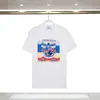 260g Verano Casa Ropa de Hombre Transfronteriza Casablanca Azul Cuadrado Degradado Estampado de Logo de Letra
