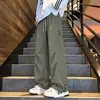 Pantalones de Esquí Impermeables con Forro de Terciopelo para Otoño e Invierno para Hombre, Marca de Moda, Pantalones Cargo Rectos Holgados para Exteriores, Pantalones Casuales Gruesos