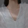 Collar de Cuentas de Oliva de Plata Esterlina S925 Brillante Minimalista Cubeta Apilado Cadena Única Cadena para Clavícula D8425