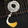 Pulsera de Jade Blanco Natural Bodhi con los Doce Signos del Zodíaco, 108 Cuentas, Colgante de Buda Mala, Cuentas de Oración y Pulsera Coleccionable
