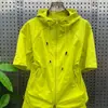 Conjunto de Verão Masculino com Capuz de Manga Curta Fino para Proteção Solar Tendência Casal Shorts Largos Roupa de Trabalho Secagem Rápida Casual Conjunto de Duas Peças