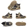 Zapatos de seguridad Dinggu Meike más vendidos para hombre, para todas las estaciones, anti-aplastamiento, anti-perforación, ligeros, con puntera de acero y hebilla inteligente, zapatos de trabajo