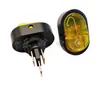Oval com interruptor ASW-20D-3 12V30ALED lâmpada interruptor modificado para carro barco com balancim de luz