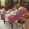 Mantel Navideño Patchwork Nuevo Transfronterizo, Mantel Estilo Americano Cuadros Verdes Retro, Mantel Cuadros Navideños al por Mayor