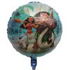 Balão de Filme de Alumínio País das Maravilhas Oceânicas Transfronteiriço 18 Polegadas Balão de Folha de Alumínio Desenho Animado Moana Decoração de Festa de Aniversário